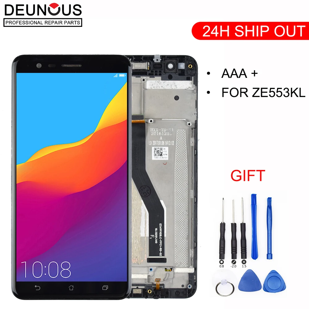

New 5.5" For ASUS ZenFone 3 Zoom ZE553KL LCD Display Touch Screen Digitizer Assembly Replacement For ASUS Z01HDA LCD With Frame