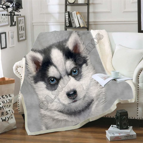 Плюшевое Флисовое одеяло с 3D рисунком лица собаки, модные одеяла для взрослых для дома и офиса, моющееся одеяло, повседневное детское одеяло шерпа для девочек dog11