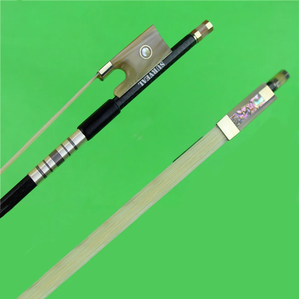 Высокое качество 4/4 углеродное волокно скрипка бант натуральный Сибирский белый