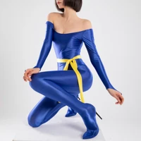 drozeno cosplay plays the role of nylon long sleeved pierced solid color one piece suit shoes and clothes all inclusive satin