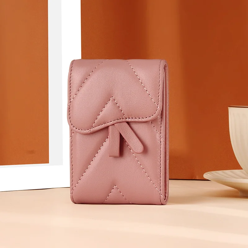 New Driver License Holder Multi-function Genuine Leather Women Business Mini Credit Bank Card Case Holder ID Brand Card Wallet