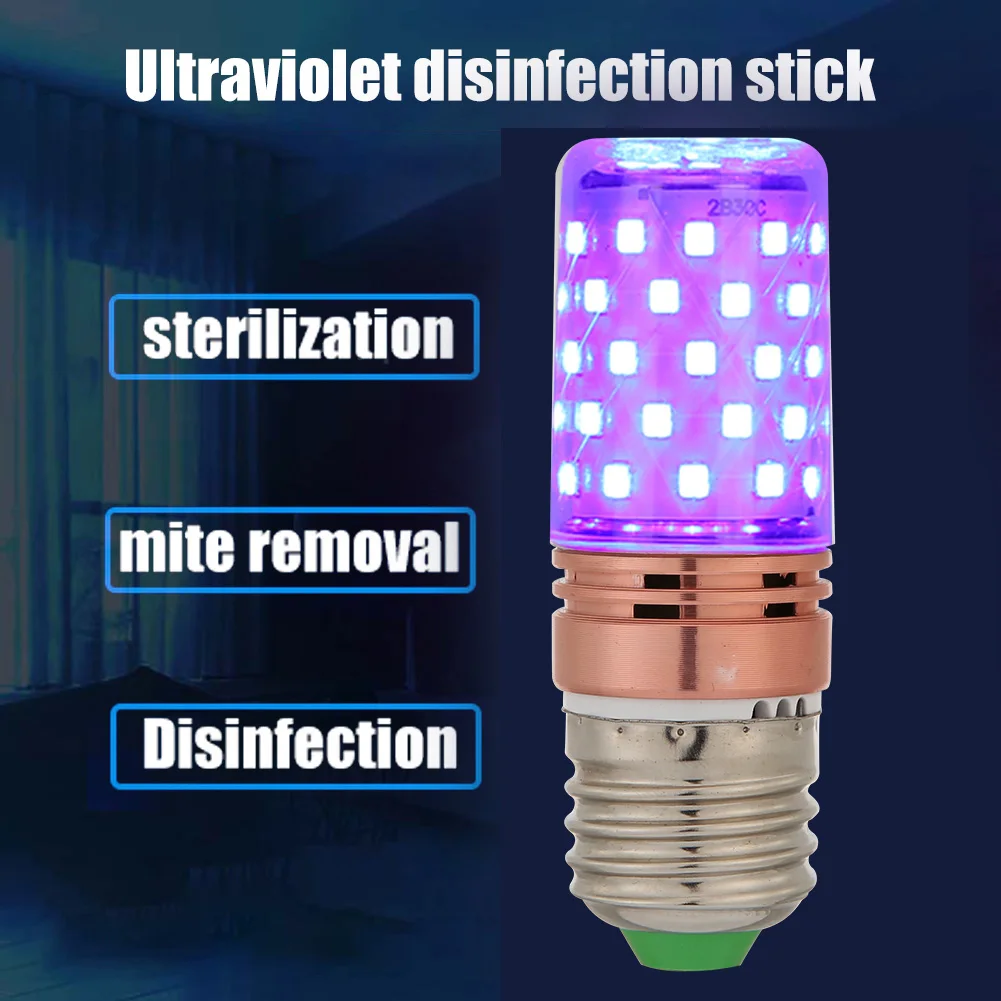 Фото Стерилизационная лампа E27 UVC 60 светодиодных бактерицидных лампочек для