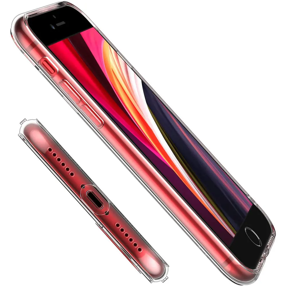 Прозрачный резиновый чехол из ТПУ для iPhone SE 2020 13 12 Mini 8 Plus 7 11 Pro Max XS X R XR 6S прозрачный