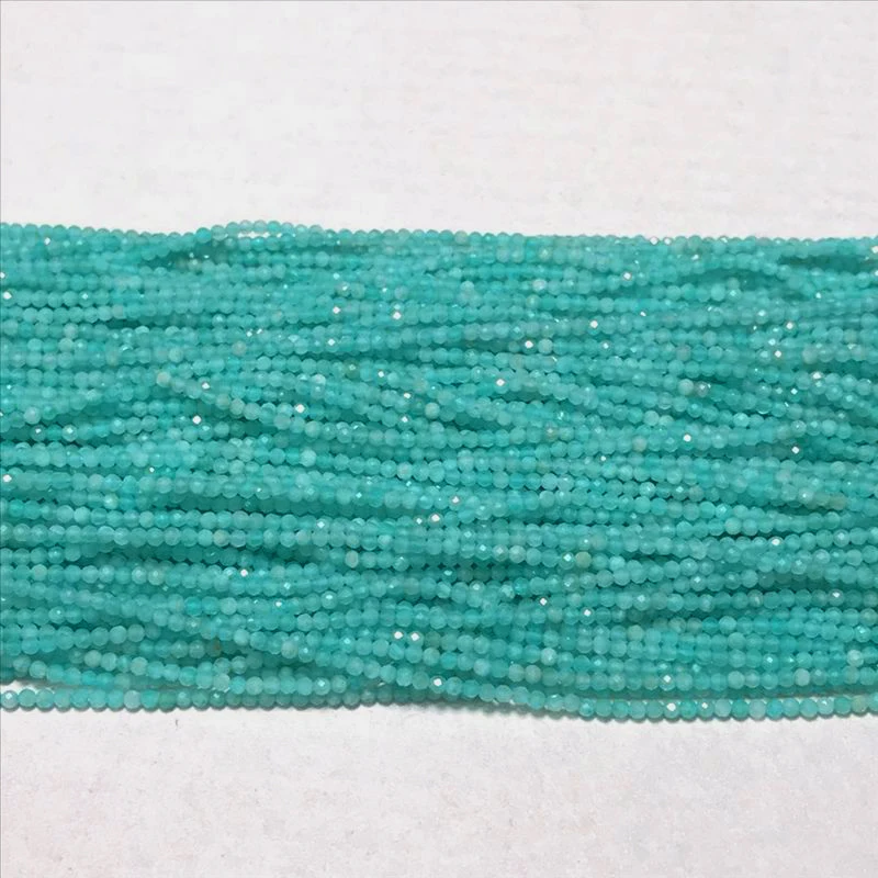 

Beautiful amazon stone 2-5mm new faceted Round loose beads