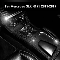 car styling new 5d carbon fiber car interior center console color change molding sticker decals for mercedes slk r172 2011 2016