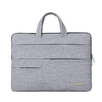 BAGSMART 15,6 дюймовый портфель для ноутбука, сумка, нейлоновый портфель, Офисные Сумки, деловые компьютерные сумки синего цвета - Цвет: Серый
