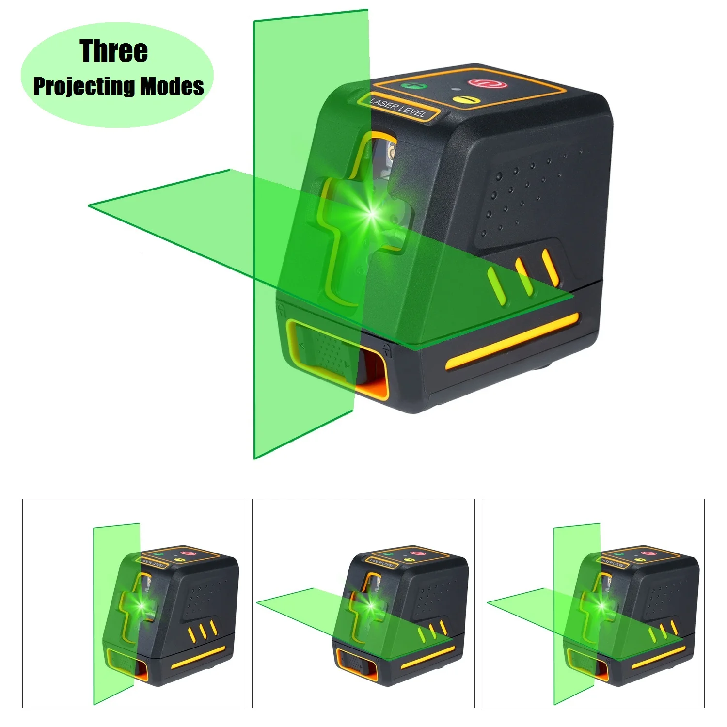 

Laser Level Professional Horizontal and Vertical Cross Line Self Leveler Laser Lines Adjustable Brightness Green Beam T08/T07