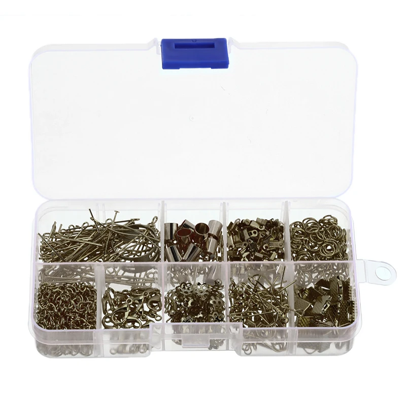 1 коробка одно кольцо застежка омаров хвост цепь зажим пряжка для браслета