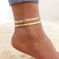 anti allergy stainless steel women snake chain anklets summer ocean beach ankle foot leg bracelet mother daughter gift jewelry
