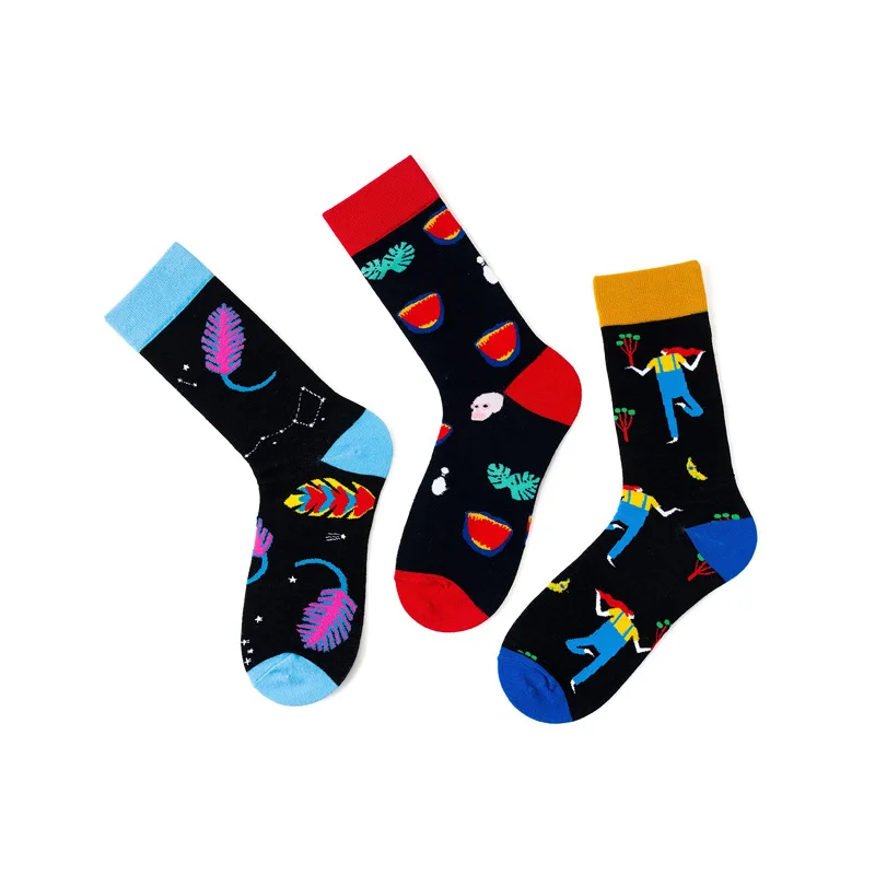 1 пара носков с принтом вечерние носки на Хэллоуин тыквы летучей мыши Мужские