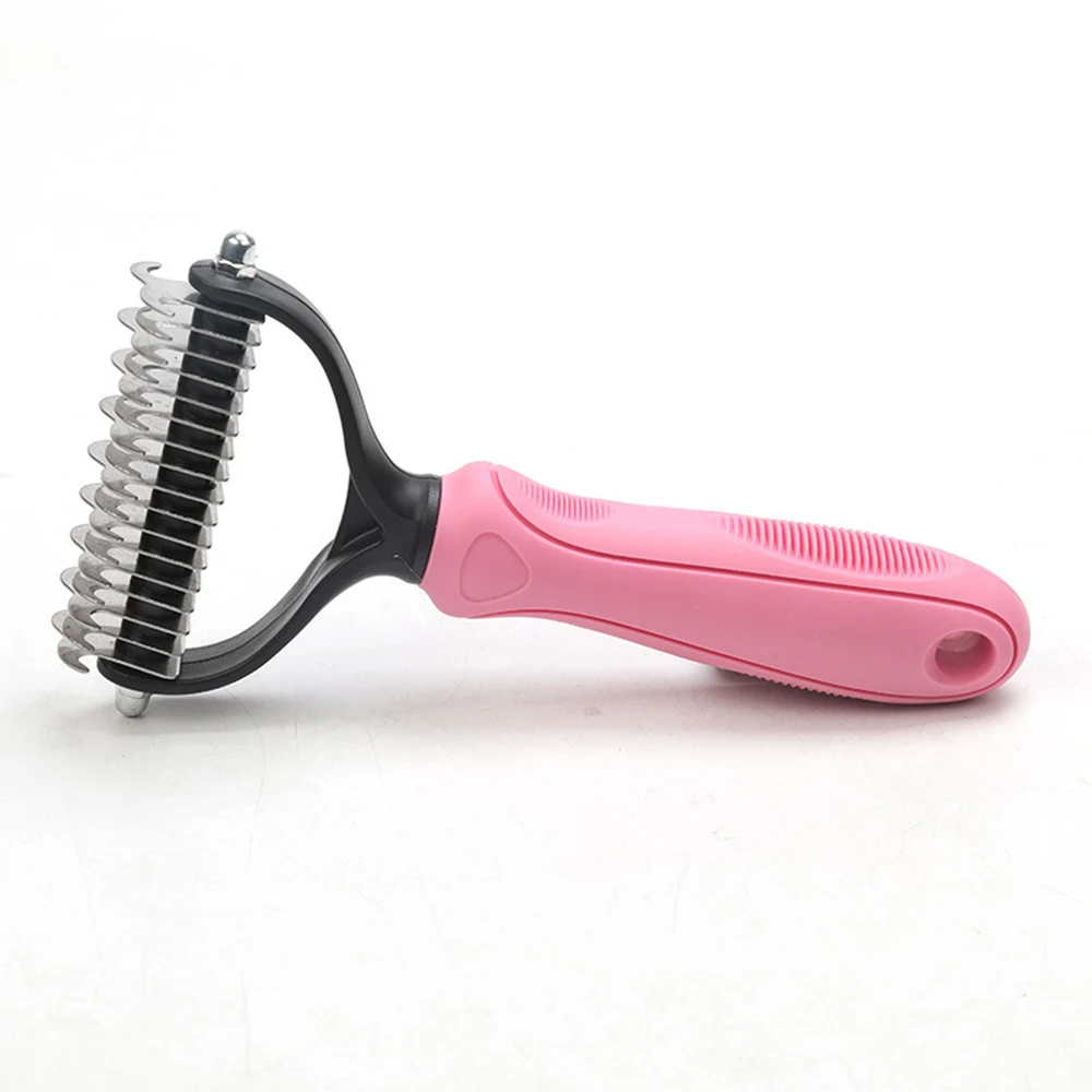 

Pets Hair Removal Comb Knot Cutter Brush Double Sided Cat Dog Grooming Shedding Tool Long Curly Hair Cleaner Comb Pet Grooming