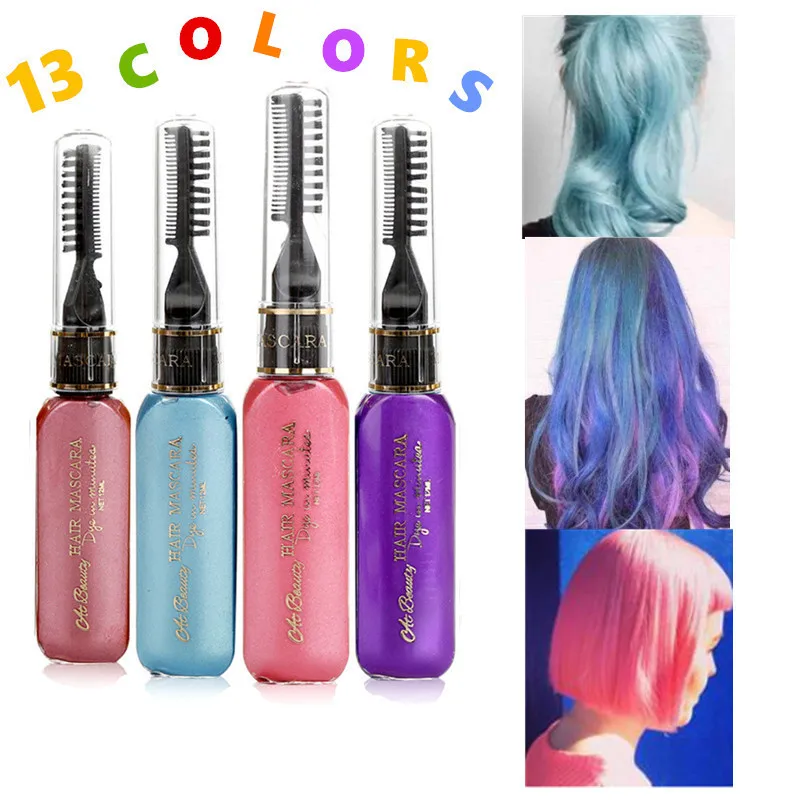 13 Цветов одноразового цвет волос вечерние краска для временного нетоксичный