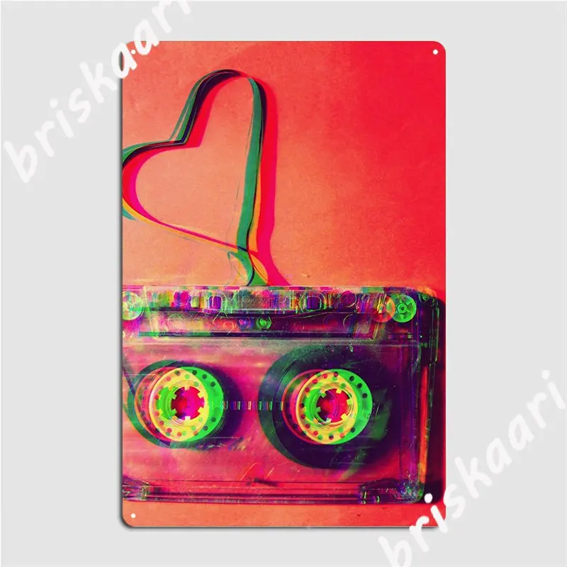 Металлический постер в ретро-стиле с блестками 80/90s