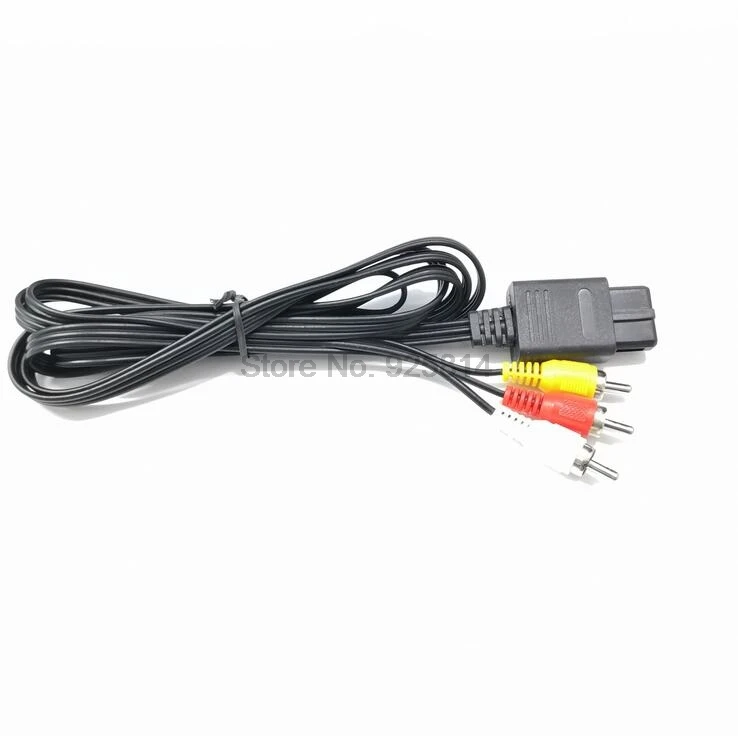 100pcs 1.8m 6FT AV TV 3RCA 3 rca Video Cord Cable For Game cube/for SNES GameCube/for Nintendo for N64 64 | Электроника