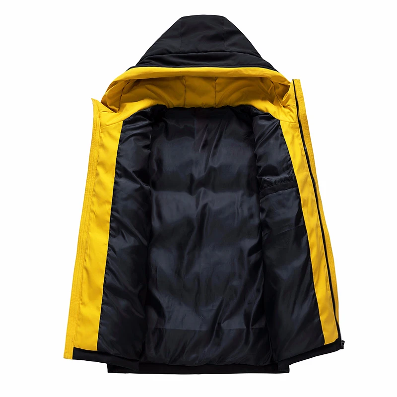 Varsanol Hooded Winter Jackets Coat Men Casual Thick Cotton Parkas Men Waterproof Fashion Pocket Outwear Warm Parka Men Clothing