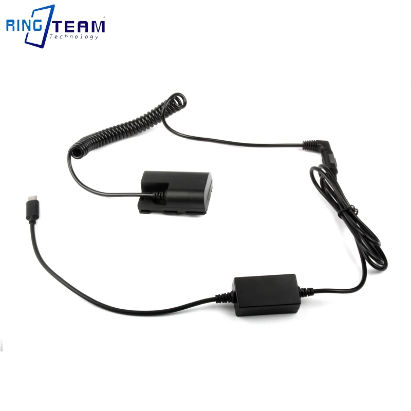 

DR-E6 Dummy Battery Male Elbow 5521 To TYPE-C Female 8V Step-Down Spring Wire For Canon 6D 7D 7D Mark II 60D 60Da 70D 80D