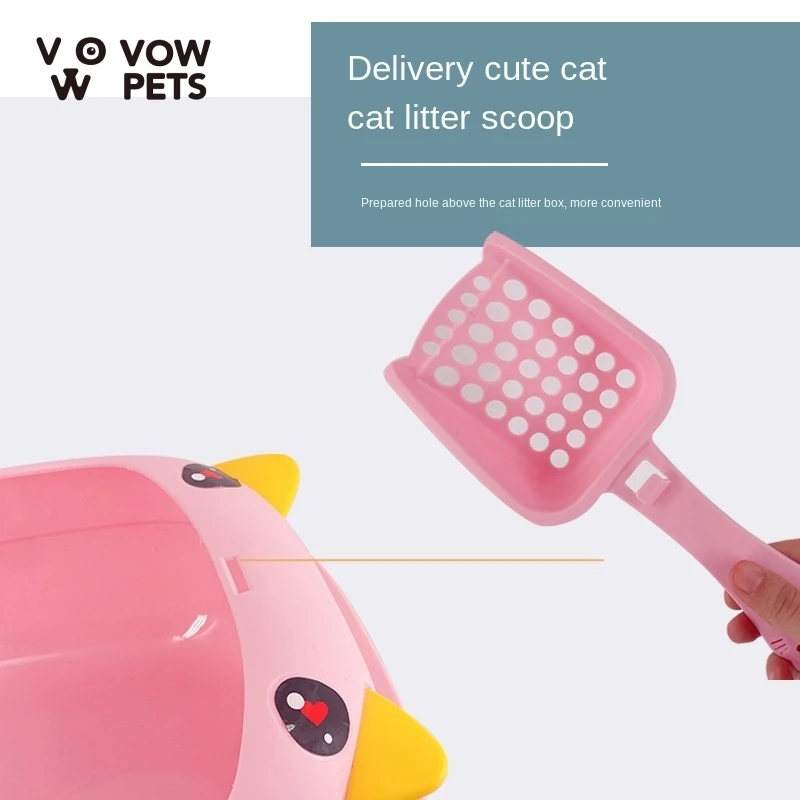 

Semi-closed Basin Of Cat Litter Lovely Cat Ear Sand Shovel Clean Cat Litter Products Cat Sand Basin Splash Sand Shovel VOW Pets