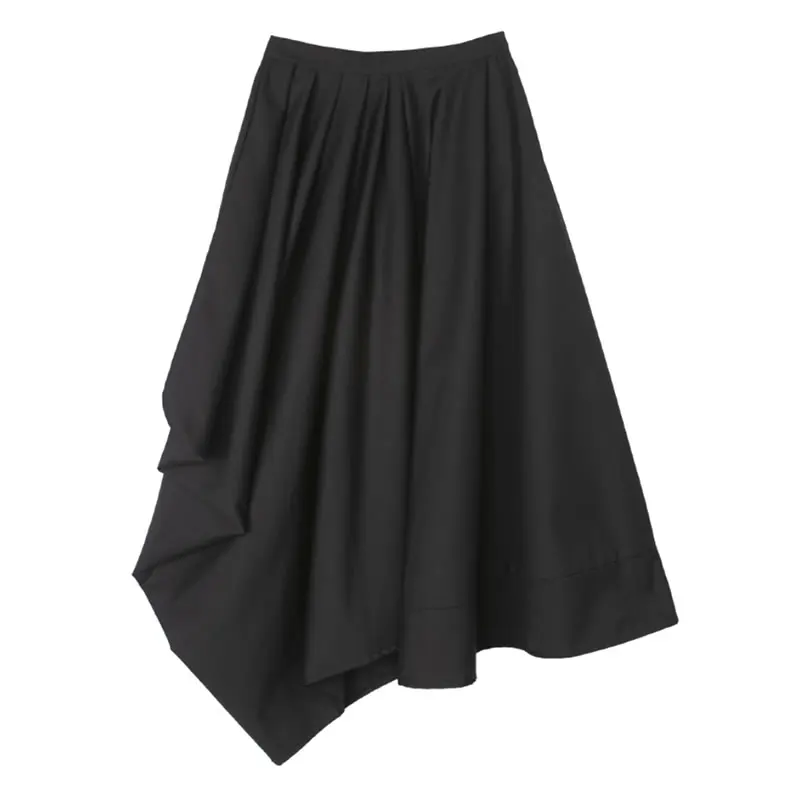 

XITAO Patchwork Irregular Solid Skirt Women 2021 Spring Casual Fashion New Style Temperament All Match Women Clothes ZY3735