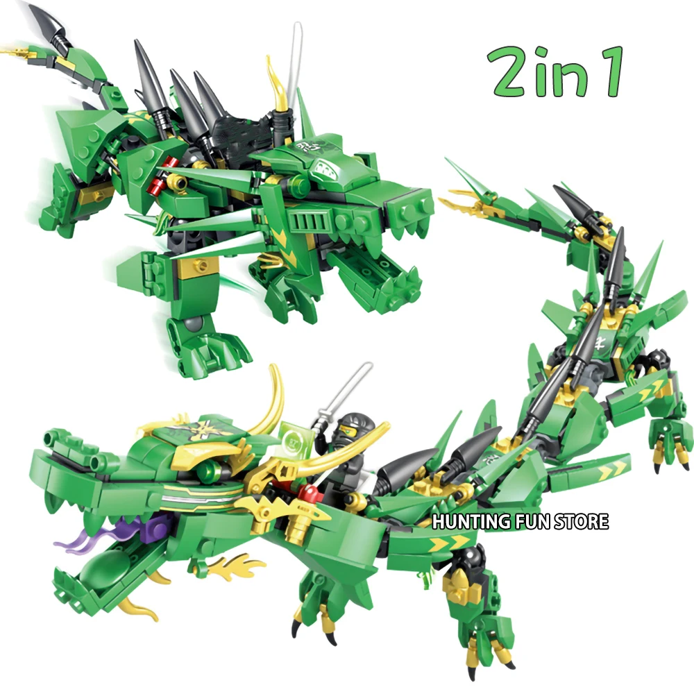 Летающий зеленый ниндзя-Дракон Mecha совместимый Ninjagoes 70612 набор миньфиг фигурки DIY строительные блоки игрушки для детей Подарки для мальчиков