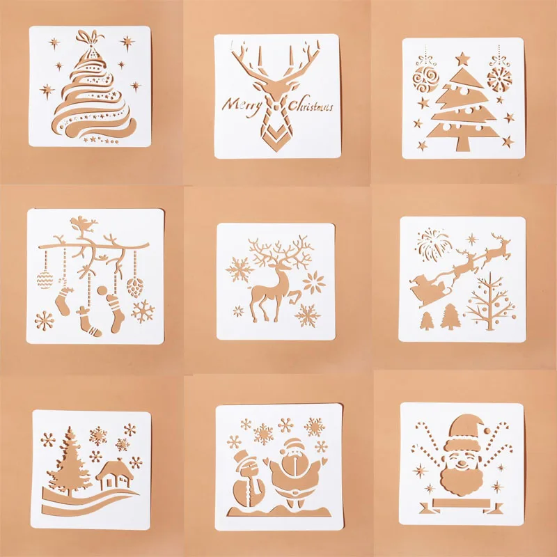 2 шт. Рождественская тема кружевная линейка Рождественский Трафарет Diy альбом