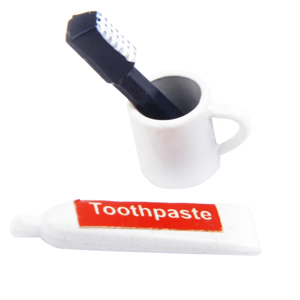 3 шт./компл. 1/12 кукольный домик миниатюрная мини зубная щетка чашка для зубной