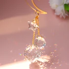 Металлическое кольцо с кристаллами Love Star Moon, подвесные радужные призмы, аксессуары для освещения или шторы для окон, подвеска для дома