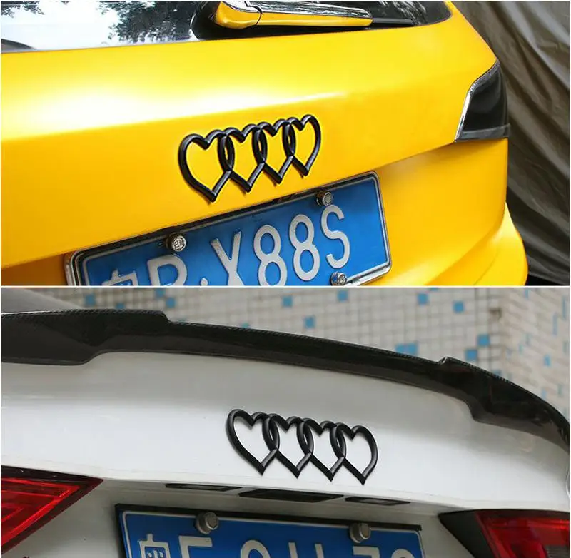 Логотип HiMISS Love Heart задний значок на багажник наклейка замену Audi|Экономия топлива|
