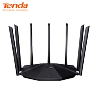tenda ac23 ac2100 router gigabit 2 4g 5 0ghz dual band 2033mbps wireless router wifi repeater with 7 high gain antennas wider