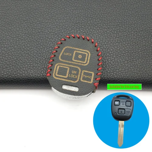 

Кожаный чехол для автомобильного ключа, чехол для Тойота авенсис Камри Королла, чехол для дистанционного ключа, чехол без логотипа для TOYOTA