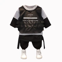 spring autumn children fashion clothes baby boy girl letter vest t shirt pants 3pcssets kids infant clothing toddler sportswear