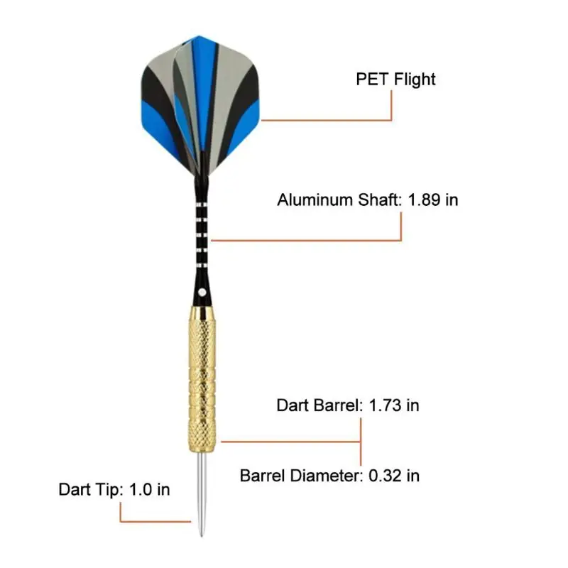 

15pcs 18g Professional Steel Tip Darts Aluminum Shaft Hard Darts Metal Needle