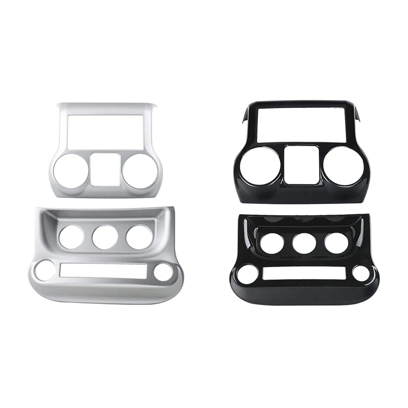 

Center Console Dashboard Panel & Air Conditioning Switch Panel Frame Cover Trims for Jeep Wrangler JK 2011-2017