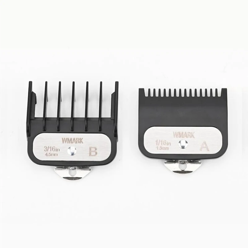 

2PCS 1.5+4.5mm Professional Cutting Guide Comb Hair Clipper Limit Comb with Metal Clip Universal Hair Clipper Limit Comb G0616