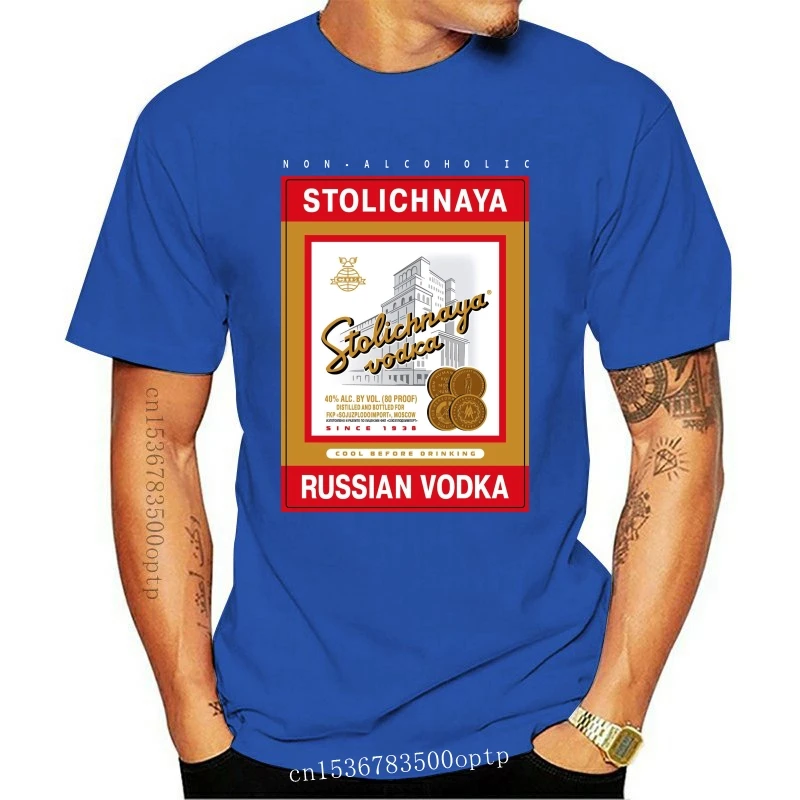 Camiseta a la moda para hombre, camisa con estampado de vodka ruso sin alcohol, personalizada, 2021