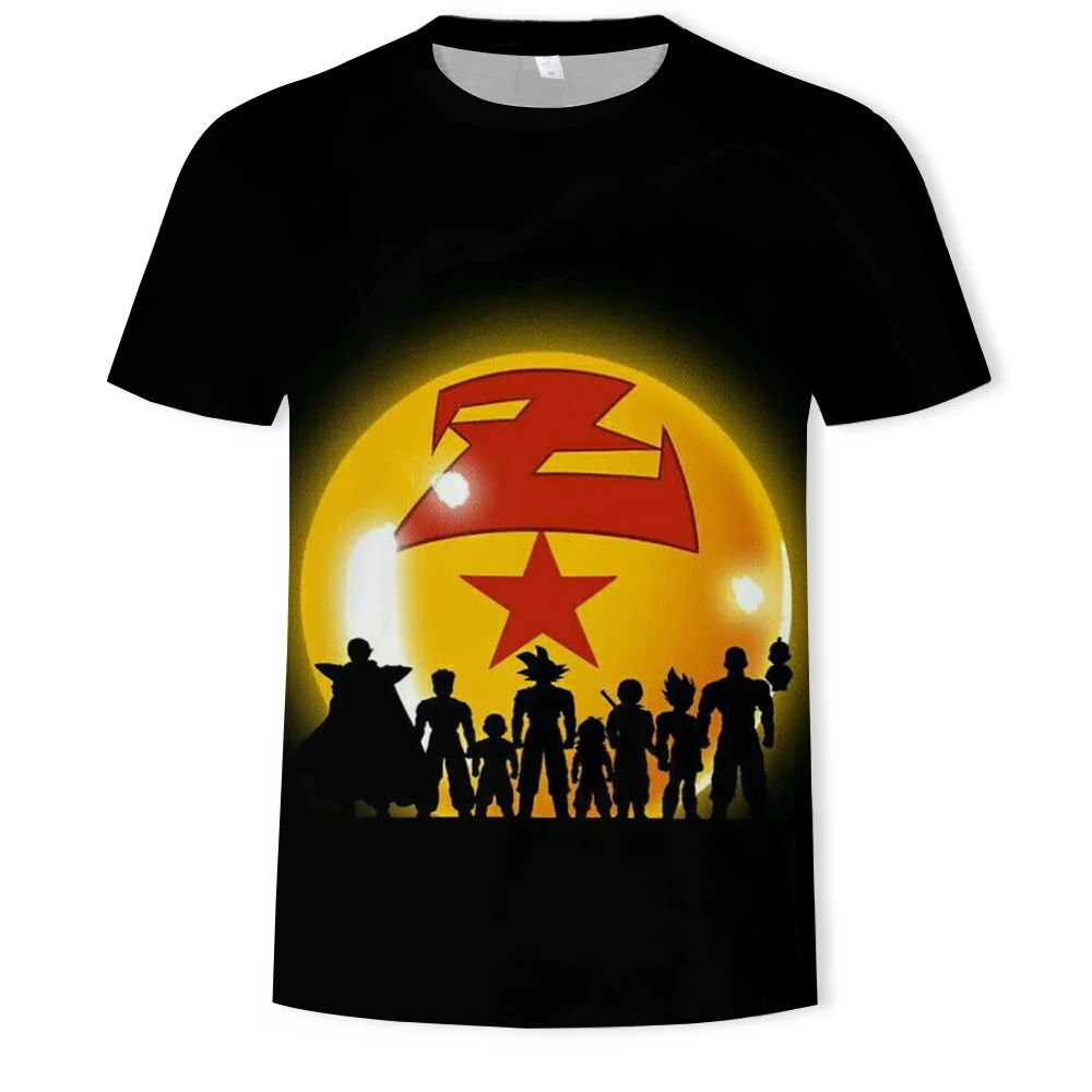

3D Print Short Sleeve Casual Style New T-shirt O-Neck Dragon-Ball Super-Super Saiyan Goku Tops Summer Homme Boys Clothes 4T-14T