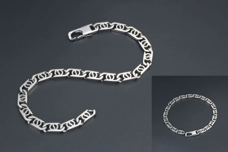 Унисекс Браслет из нержавеющей стали ширина тяжелого браслета 5 4 мм Длина 8