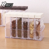 6pcsset spice seasoning box pp salt pepper jars box for kitchen spice storage organizer box home organization