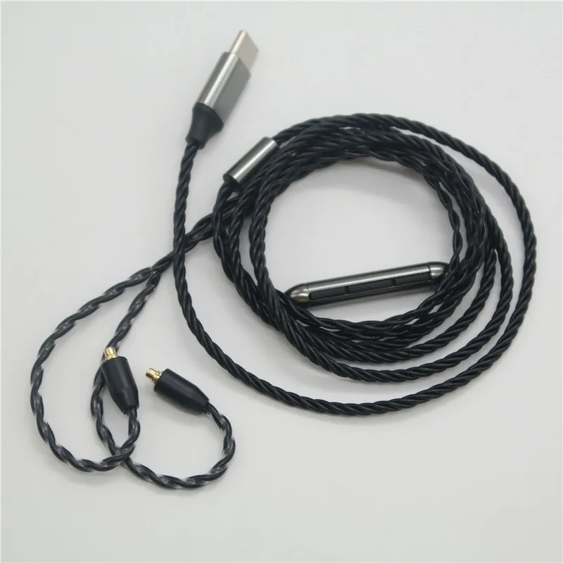 Аудиокабель MMCX к USB Type C кабель для наушников Shure SE215 SE315 SE425 SE535 UE900 Westone