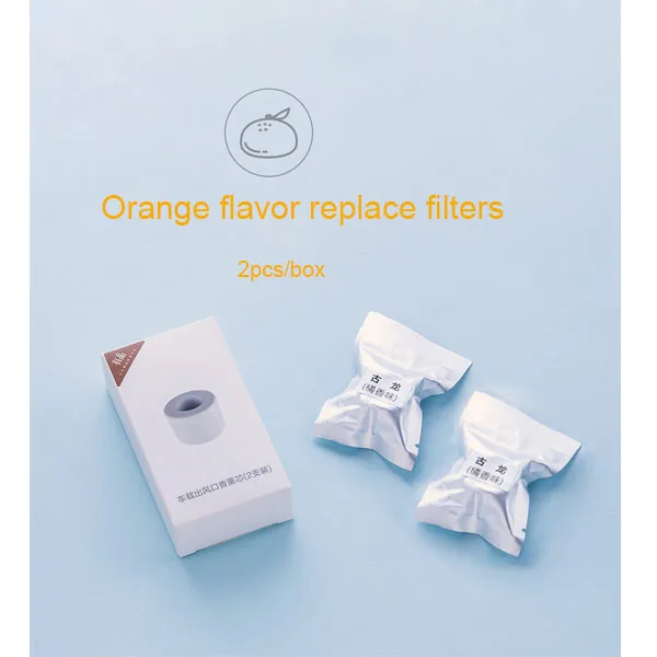 orange flavor filter Xiaomi Mijia Guildford автомобильный Ароматический диффузор освежитель воздуха лимонный апельсин духи металлический зажим Магнитная привлекательная версия - Цвет: orange flavor filter