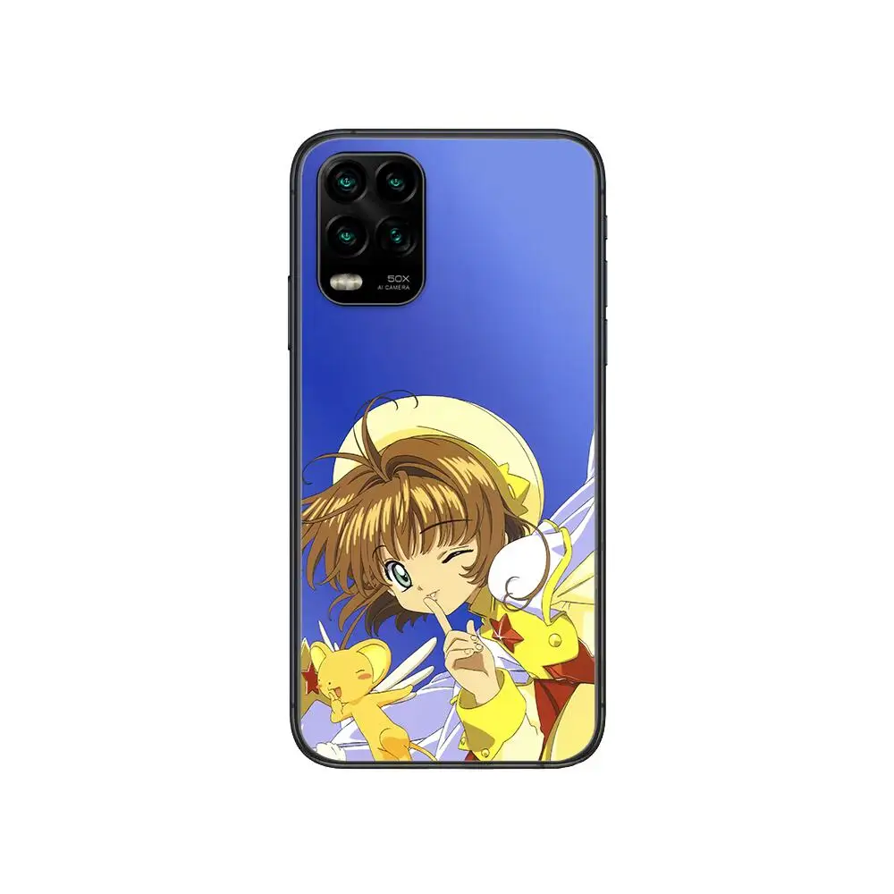 

Card Captor Sakura style Phone Case For XiaoMi Redmi 11lite ultra 9 8A 7A 6 A Pro T 5G K40 Anime Black Cover Silicone Back Pret