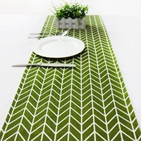 3 size grass green table runner modern table cover linen tablecloths for christmas dining daily home use