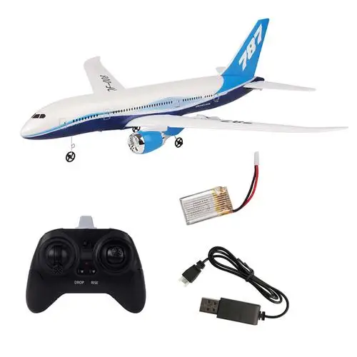 Single battery DIY самолет с дистанционным управлением EPP Радиоуправляемый Дрон Boeing 787 2,4G 3Ch RC самолет с фиксированным крылом самолет для детей подарок на день рождения мальчика - Цвет: Single battery