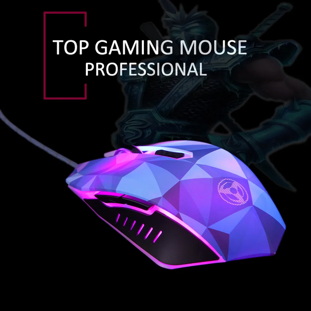 Алмазный версия Иллюзия MODAO 3200 Точек на дюйм проводной Мышь с 7 круговой