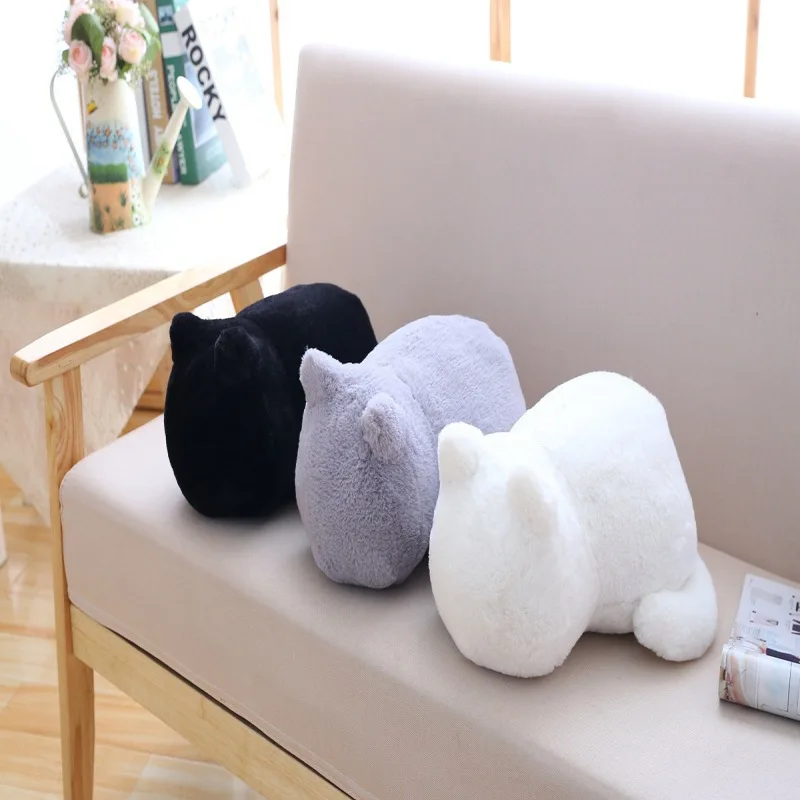 Ashin Cat плюшевые подушки Подушка задняя тень кошка заполненная животные подушка