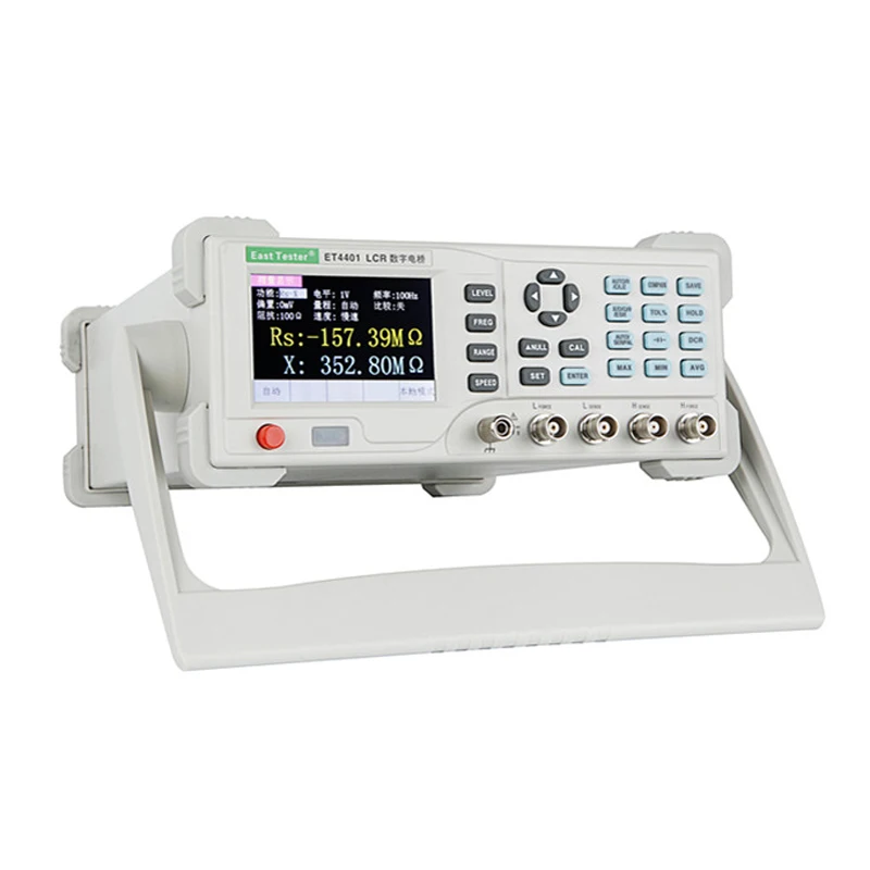 

ET4401/ET4402/ET4410 Настольный Цифровой LCR измеритель сопротивления емкости импеданс емкость индуктивность измерительный инструмент