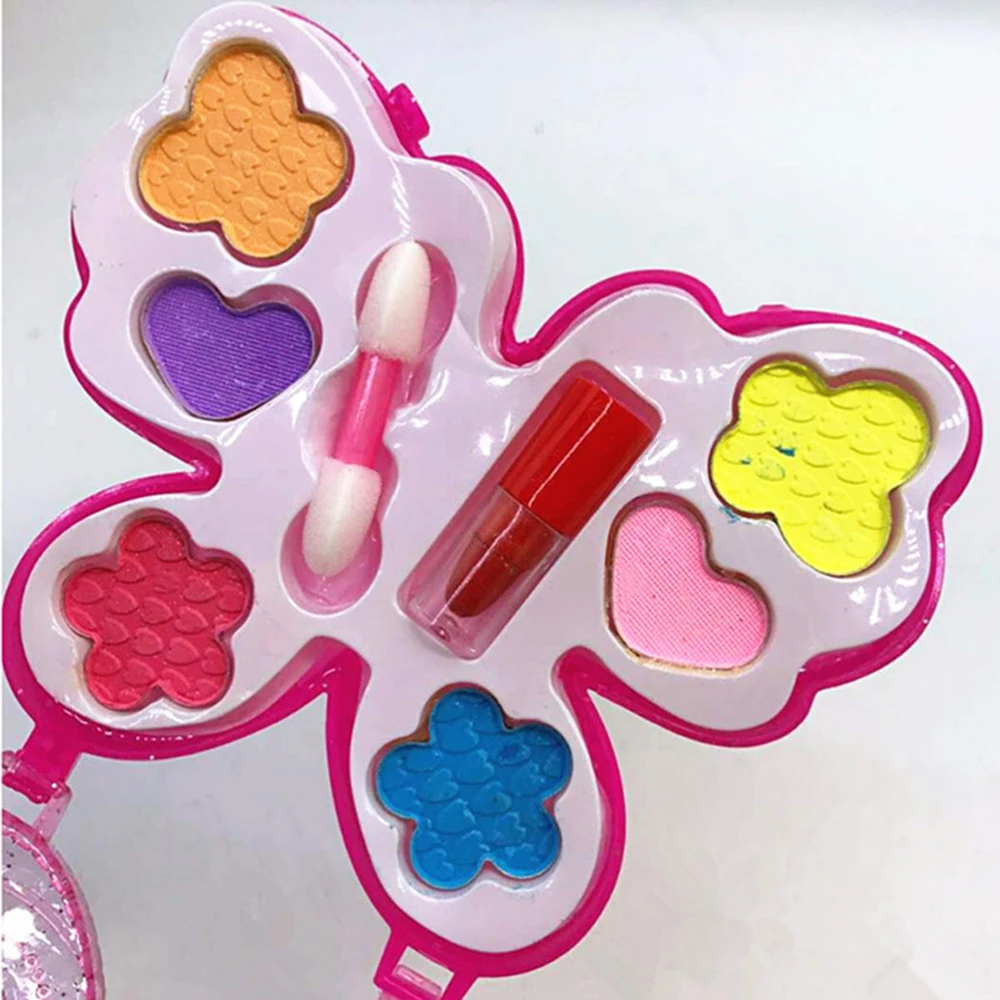 Комплект косметики в форме короны и бабочки для девочек игрушечных инструментов