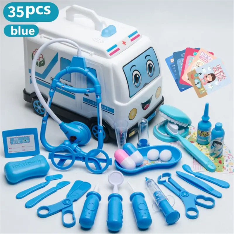 

Drop Ship. 35/45 Pcs Girls Role Play Doctor Game Medicine Simulation Dentist Treating Teeth