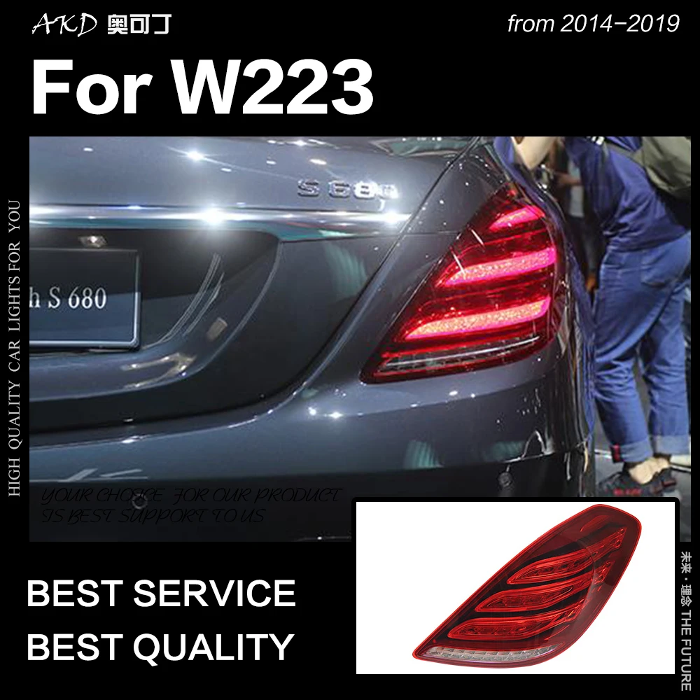 

Car Styling for Benz W223 Tail Lights 2014-2019 S320 S350 S400 S500 Tail Lamp LED Tail Light DRL Brake Reverse auto Accessories