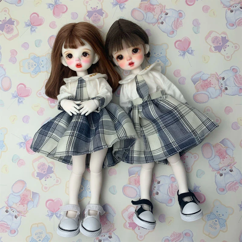 6 шт. детская клетчатая школьная форма 30 см | Игрушки и хобби