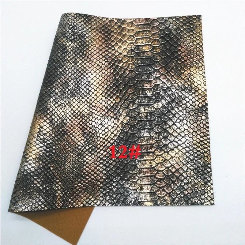 12 Glitterwishcome 21X29 см A4 размер винил для бантов металлическая змеиная кожа, синтетическая искусственная кожа листы для бантов, GM494A - Цвет: 12